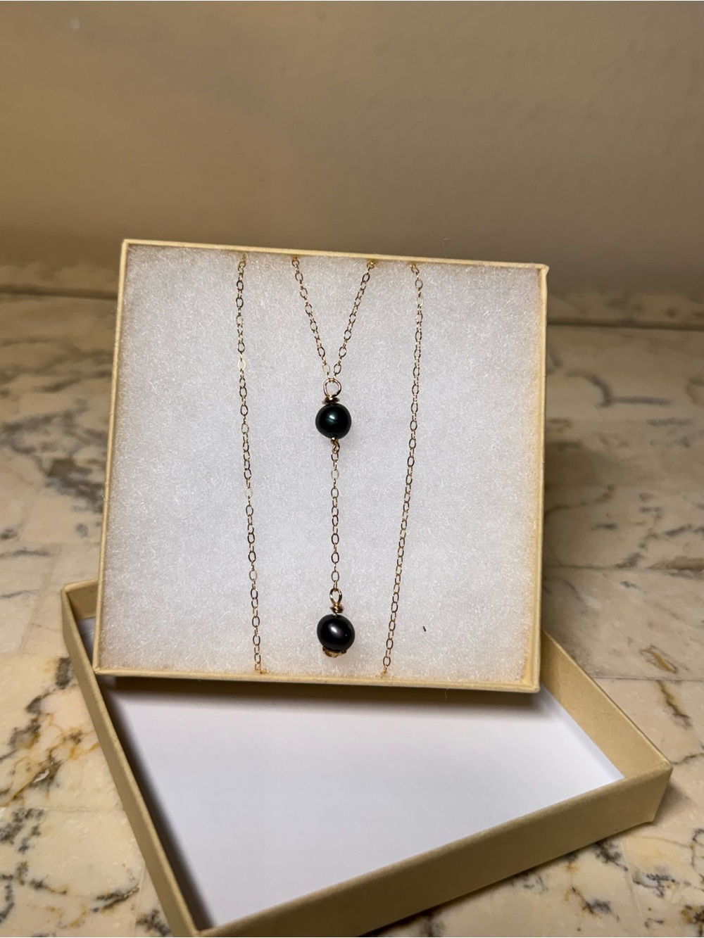 18k Gold Filled Saltwater Pearl Neckalce Handmade - Picture 7 of 7